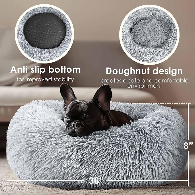 Extra Large Dog Beds, 36 Inch Human Dog Anxiety Relief Comfort Bed, - Image 3