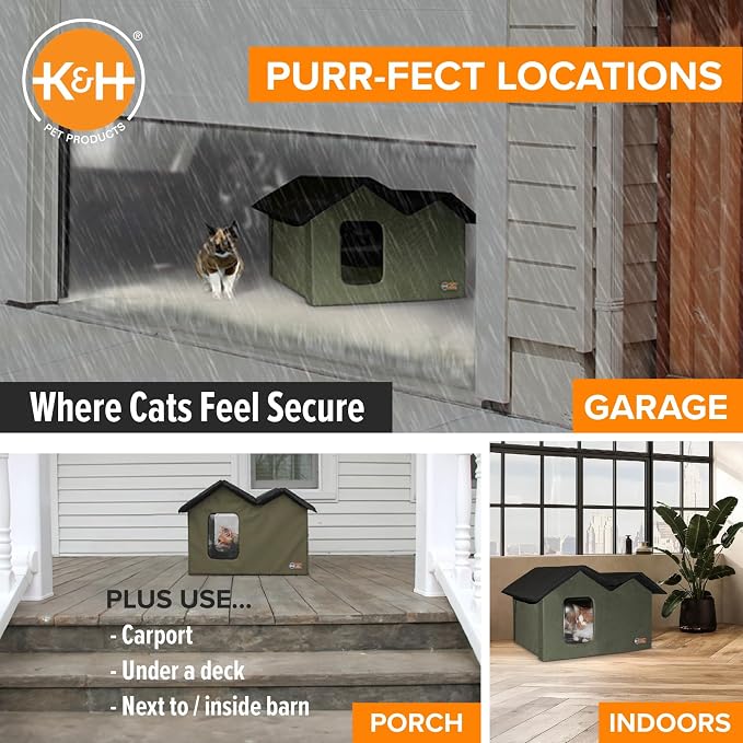 K&H Pet Products Extra-Wide Outdoor Cat House - Image 4