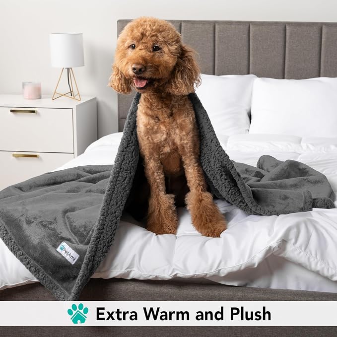 PetAmi Dog Blanket for Bed, XL Pet Blanket Large Dogs, Fleece Furniture Couch - Image 4