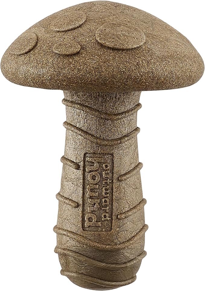 Outward Hound Dogwood Mushroom Durable Dog Chew Toy, Peanut Butter Scent by OutwardHound