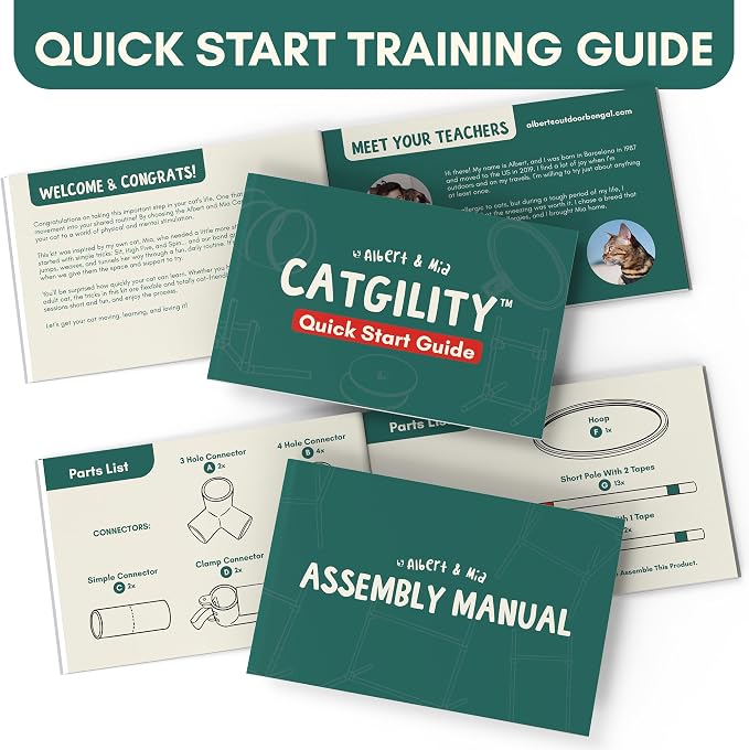 ALBERT & MIA CATGILITY Cat Agility Equipment + Clicker Trainer Guide – Exercise - Image 8