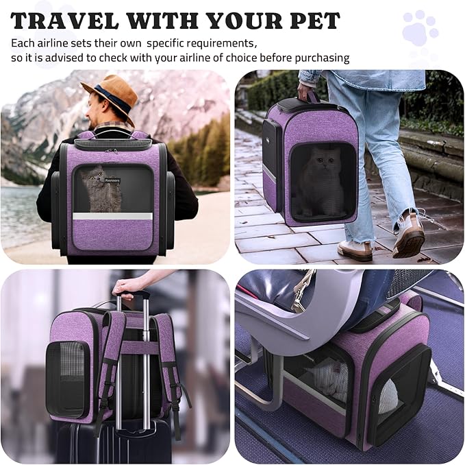 Pawtners Dog Carrier Backpacks Large Cat Backpack - Image 7