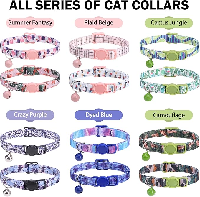 Breakaway Cat Collars for Girl Boy Cats, Spring Summer All Weather Cat Collar - Image 8