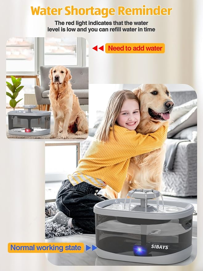 SIBAYS 2.5Gal/9.5L Dog Water Fountain - Image 7