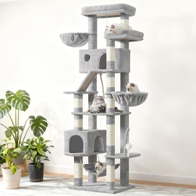 Cat Tree for Large Cats, 78.7" Tall Cat Tower for Indoor Cats Multiple Cats - Image 8