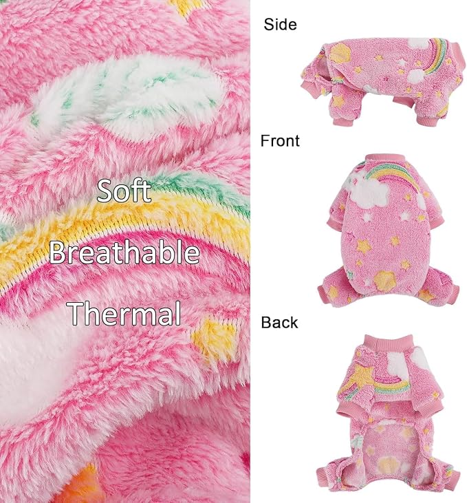Dog Sweaters Small Girl Warm Fleece Pajamas, Cute Extra Small Dog Clothes - Image 6