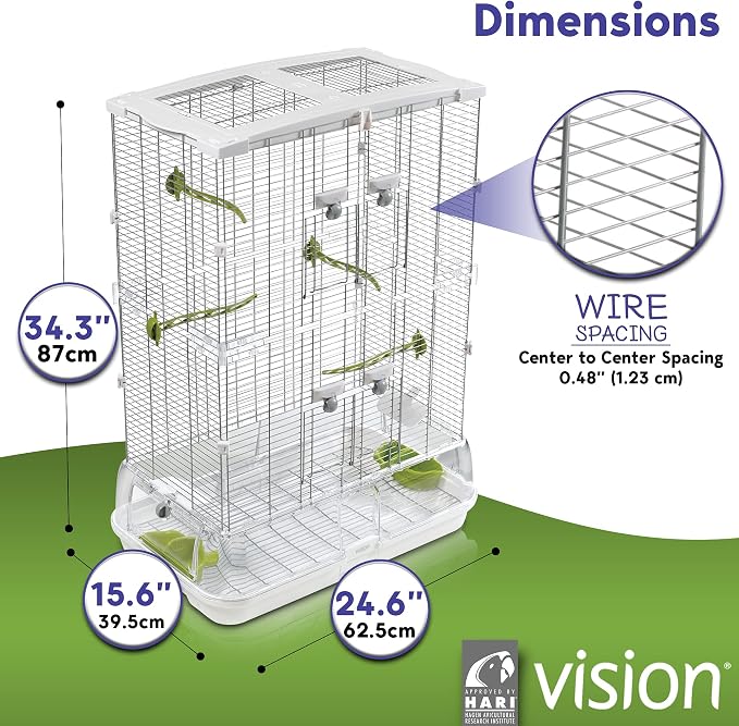 Vision M02 Wire Bird Cage, Bird Home - Image 5