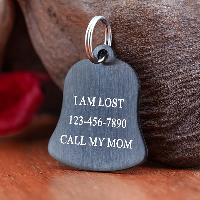 Ultra Joys Cat ID Tag Personalized Pet Tags, Durable Stainless Steel Small Pet - Image 3