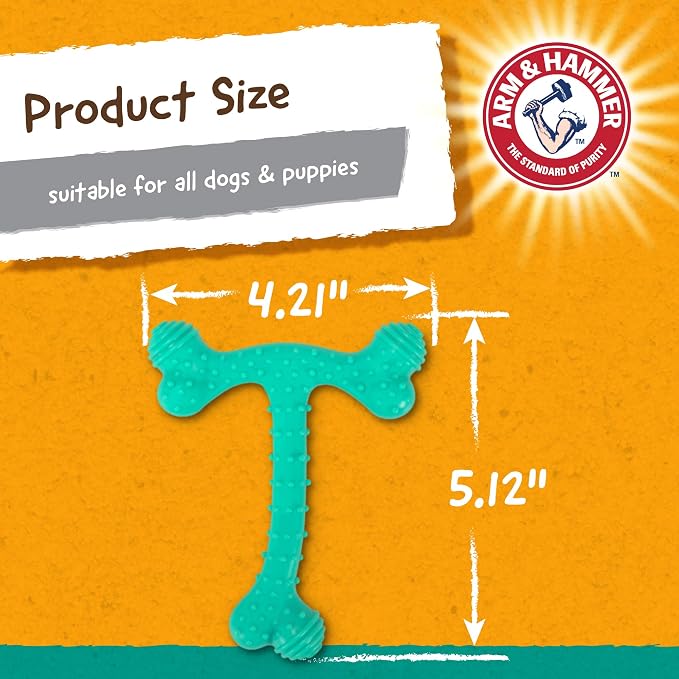 Arm & Hammer Nubbies T-Bone Dental Dog Chew Toy - Image 5