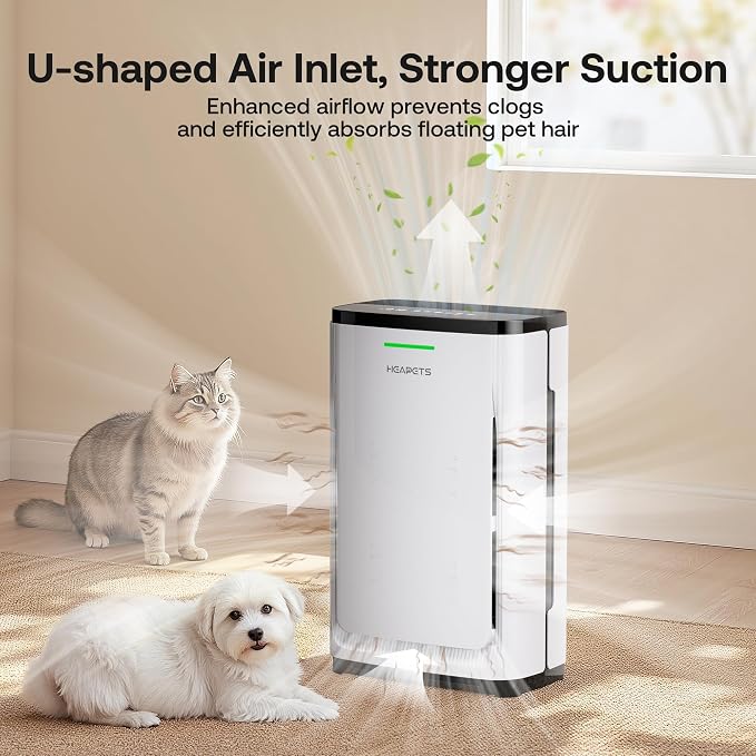 Pet Air Purifier Large Home 4200 sq ft, Suck up Floating Cat Dog Hair Dander - Image 2