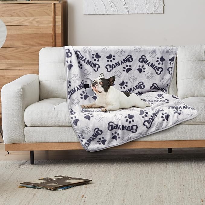 Small Dog Blanket, Soft Fleece Dog Blankets by Gowyeg