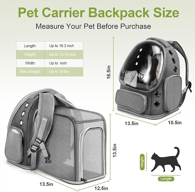 Expandable Cat Backpack, Cat Bubble Backpack Carrier - Image 2