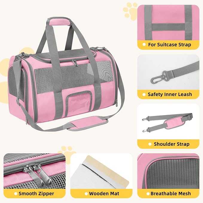 Pet Carrier Airline Approved for Puppy Medium Cats 15 Lbs Small Dog Carrier - Image 2