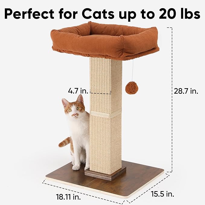 FUKUMARU Cat Scratching Post, Retro-Style Tall Scratch Posts - Image 6