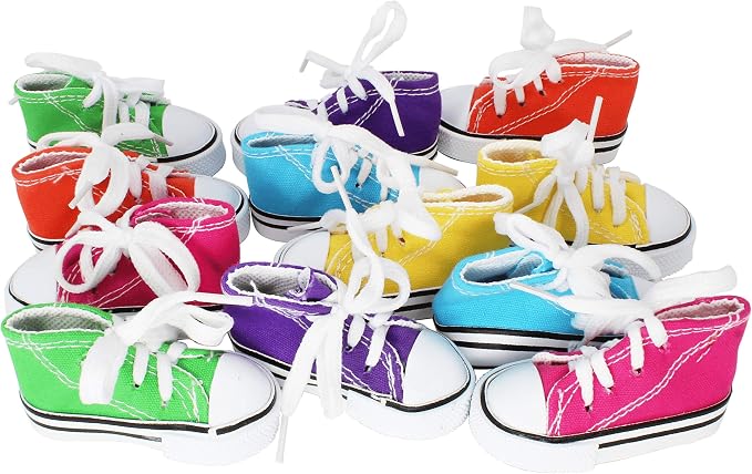 Bonka Bird Toys Pk12 Mini Sneakers 3" Long by 1.50" High by 1.25" Wide Parrot by BonkaBirdToys