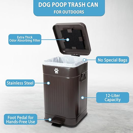 Dog Poop Trash Can Outside - Image 6