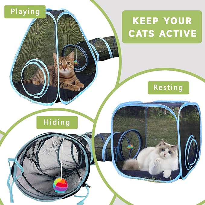 Outdoor Cat Enclosures, Cat Tunnels Tents Cubes - Image 5