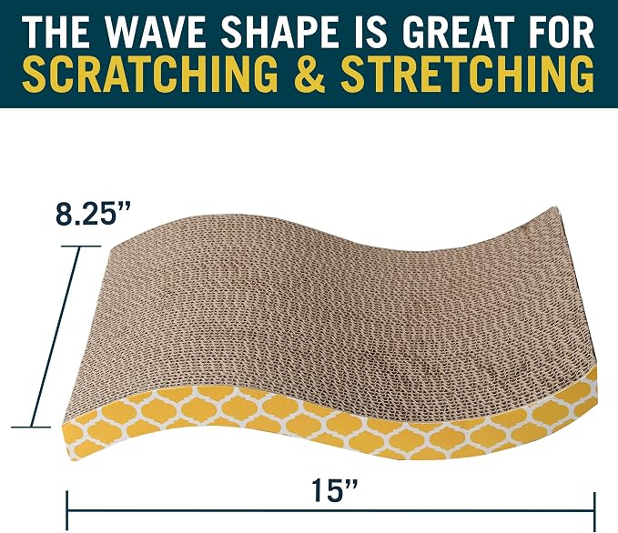 Our Pets OurPets The Wave Curved Catnip Cat Scratcher - Image 2
