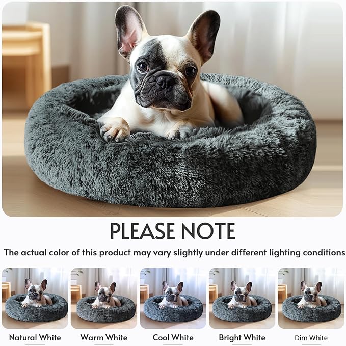 JOLLYVOGUE Calming Dog Bed Large Size Dog, Anti-Anxiety Donut Large Pet Bed - Image 7