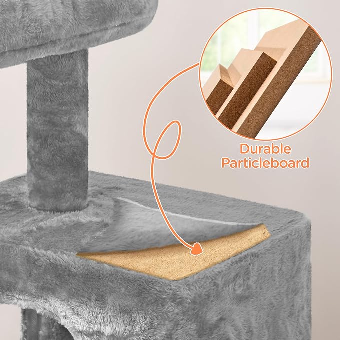 Yaheetech Cat Tree for Indoor Pets, 36in Tower Condo w/Extra Large Perch - Image 9