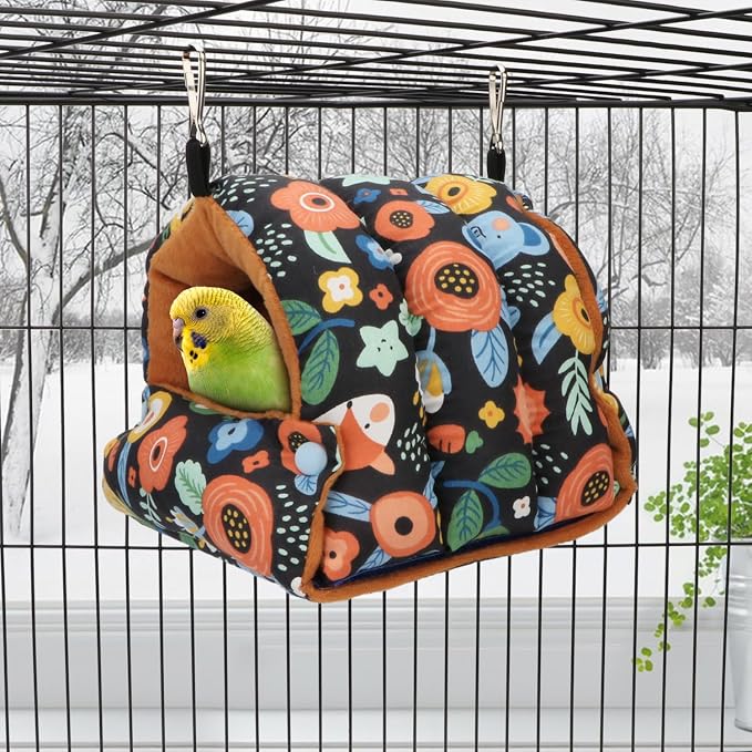 Wontee Bird Nest House Winter Warm Snuggle Hut Bird Bed Hanging Hammock - Image 3