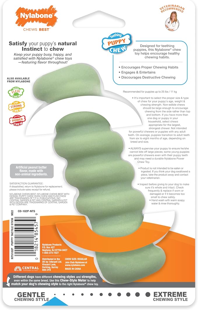 Nylabone Sensory Material Soothing Puppy Chew Toy Stick, Toys - Image 11
