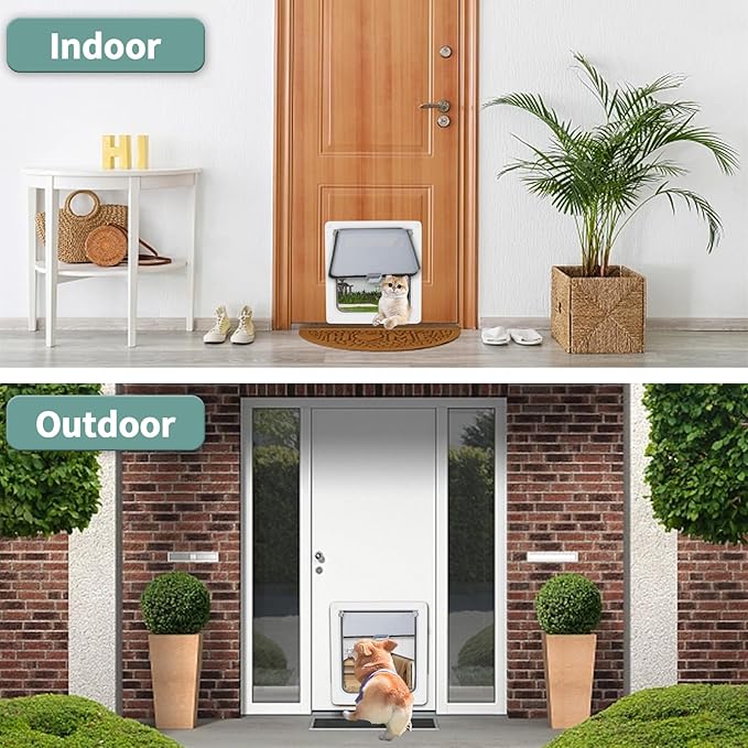 Small Doggie Door with Magnetic Locking Panel - Image 6