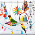 9 Pcs Parakeet Cockatiel Bird Toys, Parrots Cage Accessories Swing Rope Hanging by QUOZUO