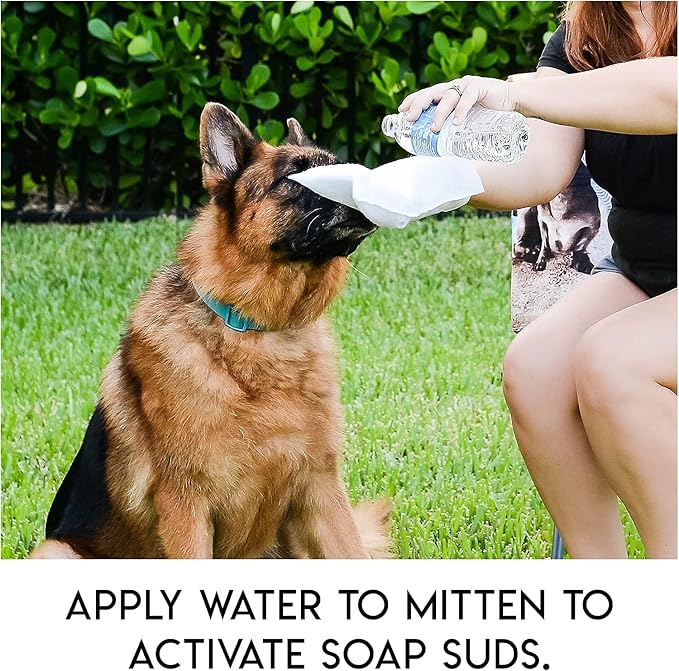 No Rinse Wipes | Rinse Free Shampoo Mittens | Dogs & Cats | Bath Wipes | - Image 6