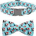 Dog Collar, Christmas Dog Collar Plaid Pet Collar Bow Holiday Bows Girl Boy by BoboRainbow