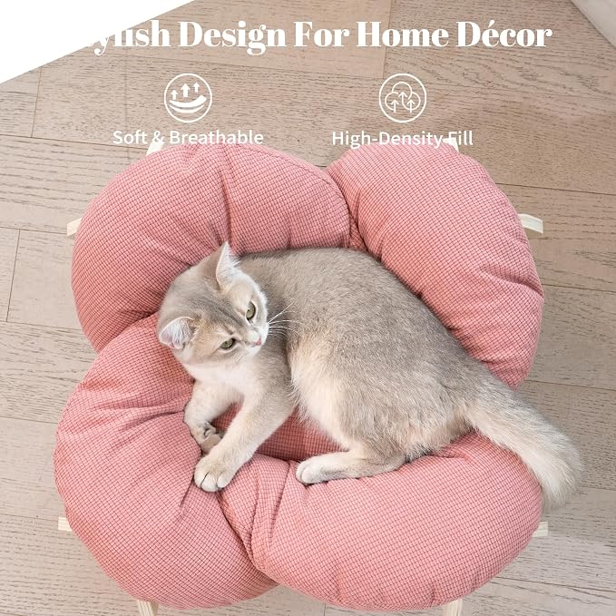 CHEERHOME PETS Elevated Cat Bed Wooden - Image 3