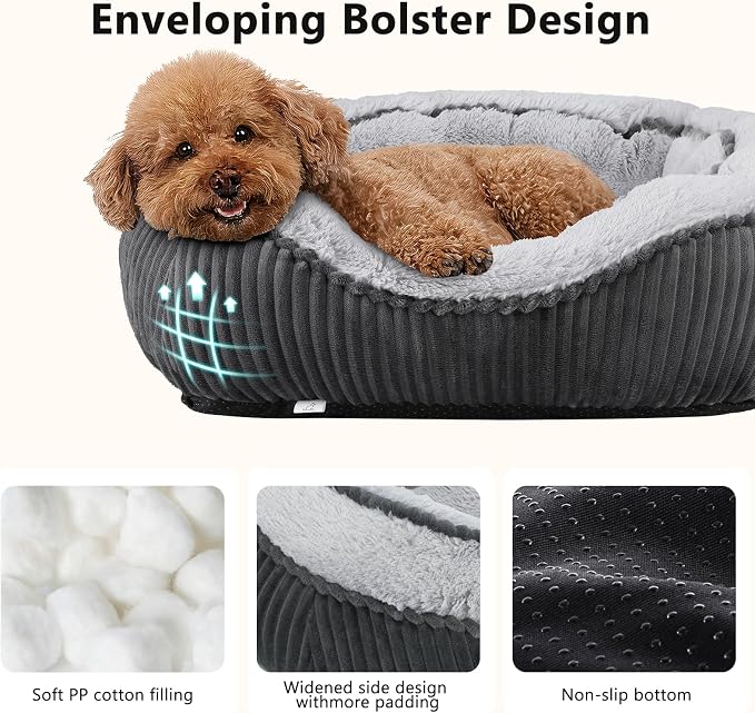 SIWA MARY Small Dog Beds for Small Dogs Washable, Rectangle Dog Bed Medium Size - Image 5