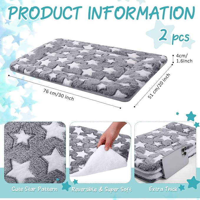 VitalCozy 2 Pack Self Warming Cat Mat Self Heating Pad Bed Reversible Machine - Image 2