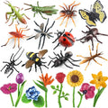 20Pcs Insect Toy Fake Plastic Bugs Figures by kukifun
