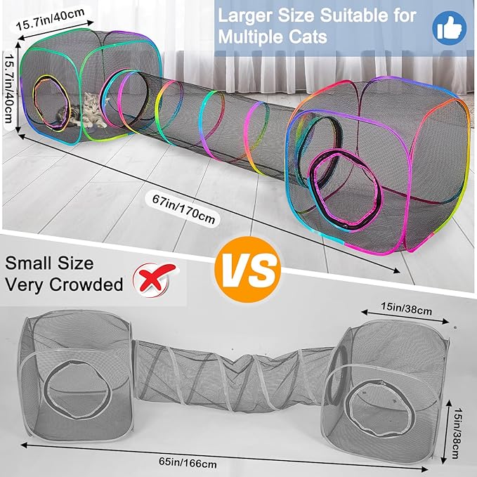 Outdoor Cat Enclosures Portable Cats Tunnel - Image 2