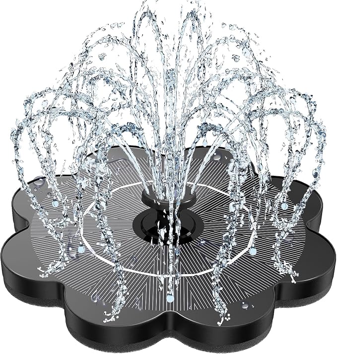 Yzert Solar Fountain Flower Shape-No Battery, Glass 3.5W Solar Water Fountain by Yzert