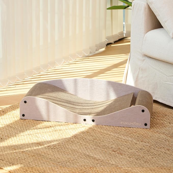 FUKUMARU Cardboard Cat Scratcher Bed, Extra Long 29.1 Inch Cat Scratch Bed - Image 6