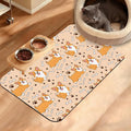 Corgi Feeding Mat, Cute Dogs Absorbent Quick-Dry Cat Dog Food and Water Bowl by Unknown