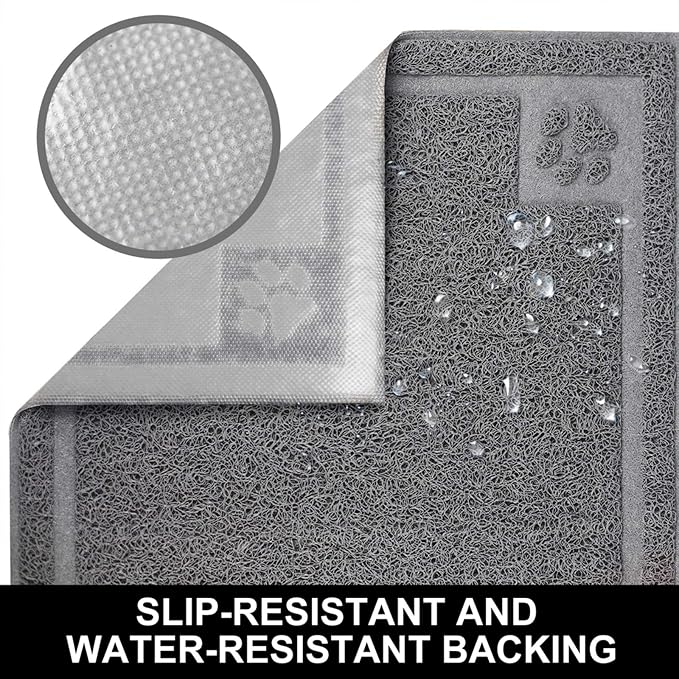 Pet Feeding Mat for Small Dogs and Cats 24" x 16" Flexible and Waterproof Dog - Image 3