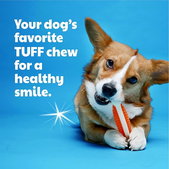 Hartz Chew 'n Clean Tuff Bone Tough Dog Chew Toy, Large 3 Pack - Image 5