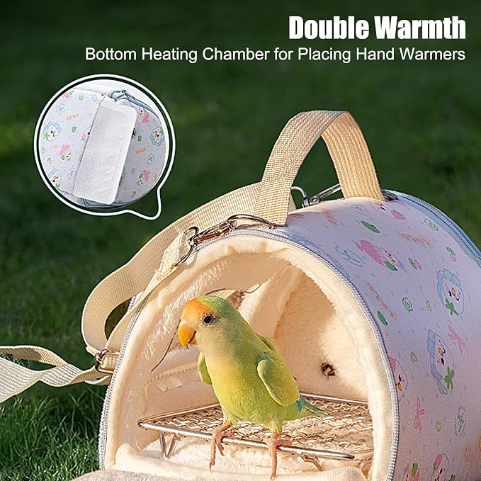 Bird Travel Carrier – Warm Parrot Transport Bag - Image 5
