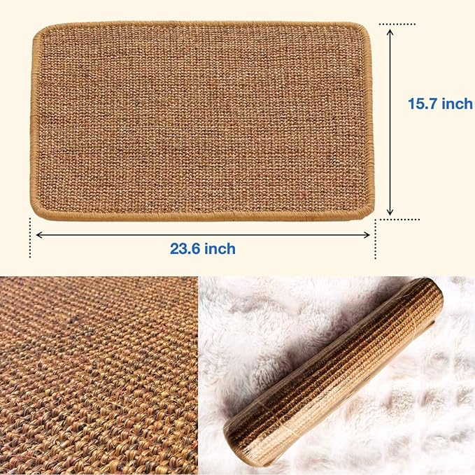 2Pack Cat Scratcher Mat, 23.6 X 15.7 Inch, sisal cat scratchers - Image 4