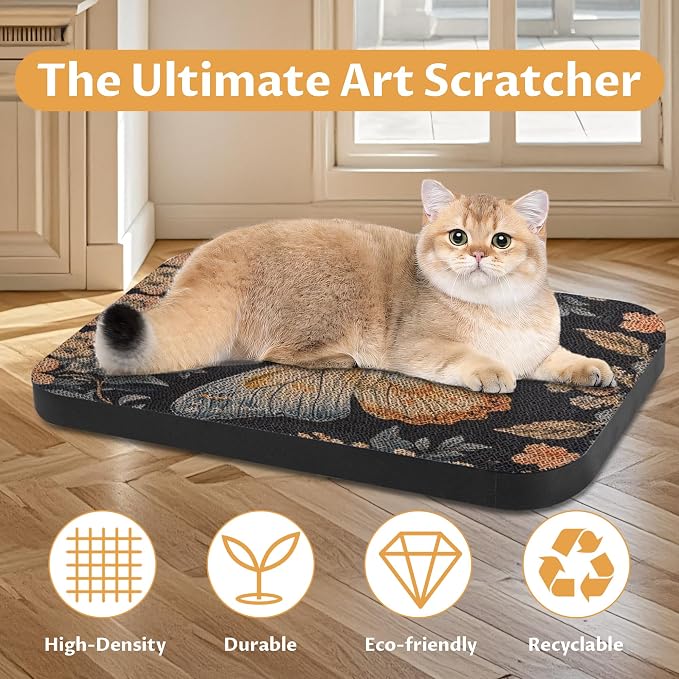 2 Pack Art Cat Scratcher, Wall-Mountable Cat Scratch Pad, Cat Wall Scratcher - Image 4