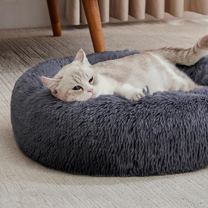 WESTERN HOME WH Calming Dog & Cat Donut Cuddler, Anti-Anxiety Warming Cozy Soft - Image 2