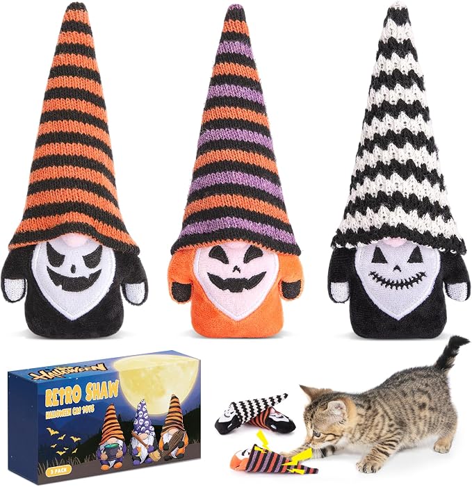 Retro Shaw Catnip Toys Gnome, Fun Cat Toys by RetroShaw