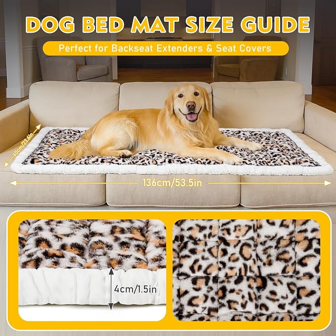 Car Back Seat Mat for Dog 53"x24" Dog Bed for Car Scratch Proof Non Slip Thick - Image 2