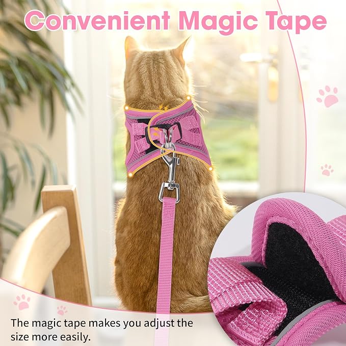 Cat Harness and Leash Set for Walking Escape Proof, Soft Adjustable Kitten - Image 5