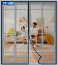 Upgraded PET Mesh Magnetic Screen Door, Stronger Than Fiberglass and Polyester by Longeas