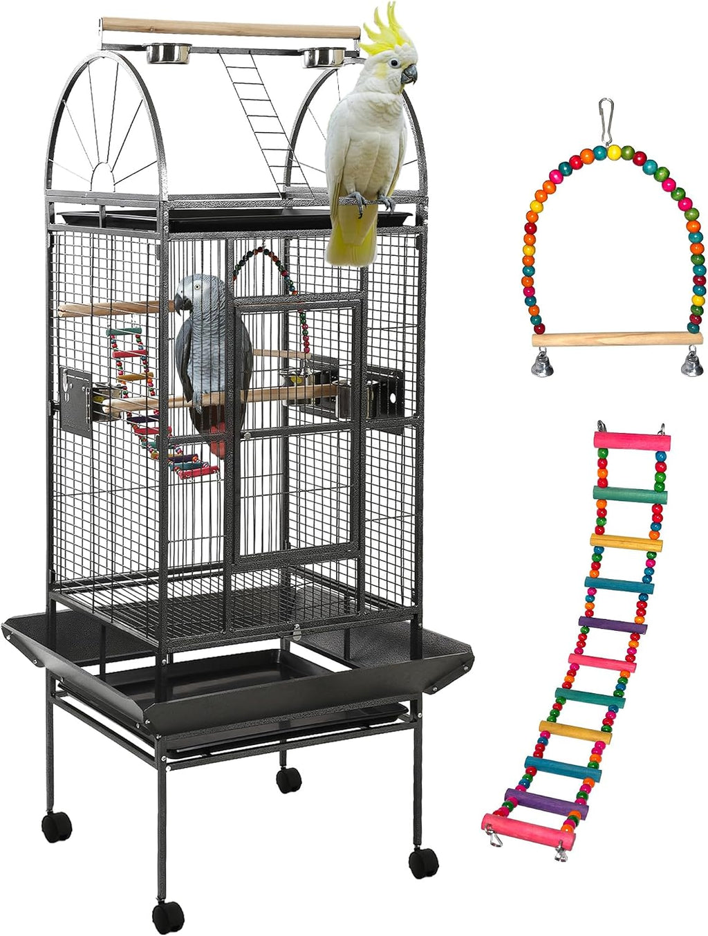 68'' Large Parrot Cage, Large Bird Cages for Parrots,Conure Cage for - GlobalHabitat Supply