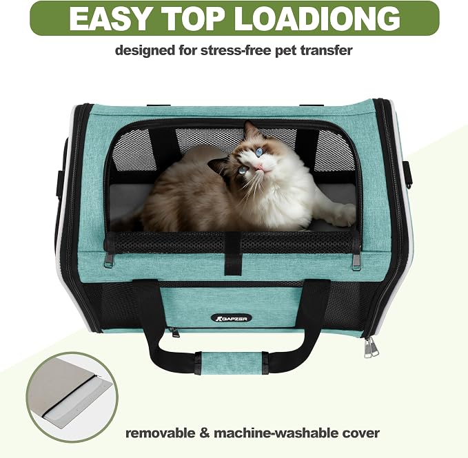 Cat Carrier 18"x11"x11" TSA Approved Ventilated Top Open Softsided Pet Air - Image 5